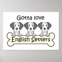 Three English Setters Print