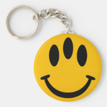 Three-Eyed Smiley Keychain