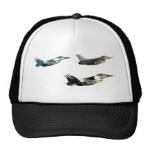 Three F16 Falcons Trucker Hats