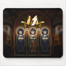Three Faces of Buddha Mouse Pads