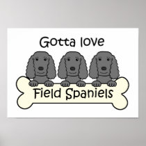 Three Field Spaniels Posters