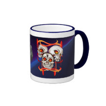 Three Fiery Skulls Mug