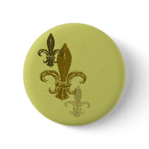 Three Fleur De Lis Pinback Button