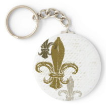 Three Fleur De Lis Keychain
