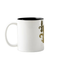 Three Fleur De Lis Coffee Mugs