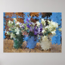 Three flower vases poster