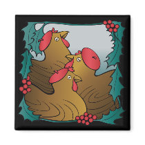 Three French Hens Magnets