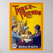 Three Friends ~ Vintage Movie Poster