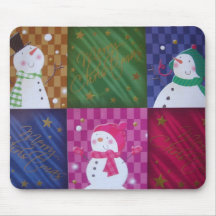 Three Frosty Men Mousepads