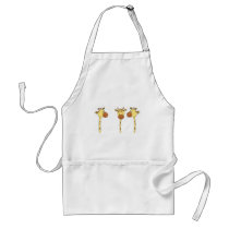 Three Giraffes Cartoon. Apron