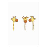 Three Giraffes Cartoon. Business Cards