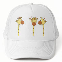Three Giraffes Cartoon. Trucker Hats