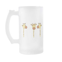 Three Giraffes Cartoon. Mugs