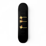 Three Giraffes Cartoon. skateboards