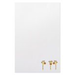 Three Giraffes Cartoon. Stationery Paper