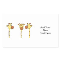 Three Giraffes Cartoon. Stickers