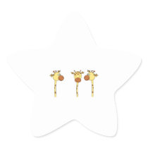 Three Giraffes Cartoon. Stickers