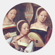 Three Girls Playing Music Stickers