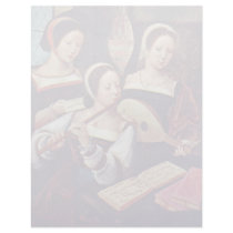Three Girls Playing Musical Instruments By Meister Personalized Letterhead