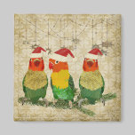 Three Golden Birds Christmas Magnet magnets