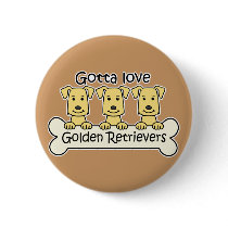 Three Golden Retrievers Pin