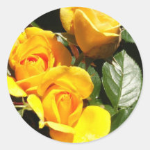 Three Golden Roses Sticker