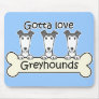 Three Greyhounds Mousepad