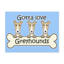 Three Greyhounds Post Card