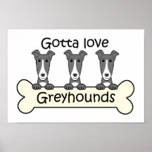 Three Greyhounds Poster