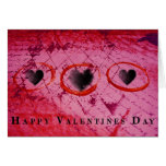 Three Heart Valentine Greeting Card