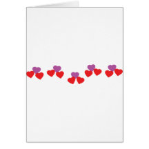 three hearts flying together icon greeting cards