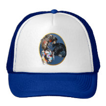 Three Horses Framed Hat