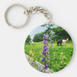 Three Horses in Distance Keychain