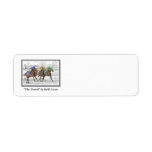 Three Horses Racing - Neck and Neck to Finish Custom Return Address Label