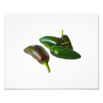 Three Jalapeno Peppers Whole Green and Red colours Photo