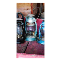 Three Kerosene Lamps Custom Photo Card