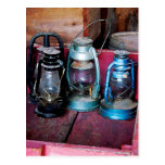 Three Kerosene Lamps Postcards