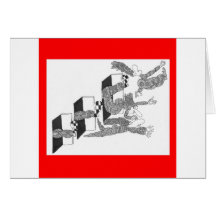 three kicks greeting cards