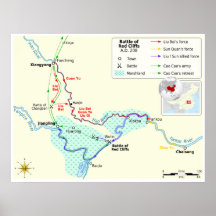 Three Kingdoms Battle of Red Cliffs Map Posters