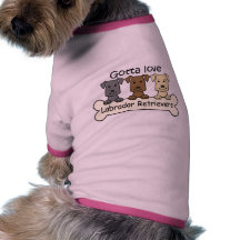 Three Labrador Retrievers Doggie Tee Shirt