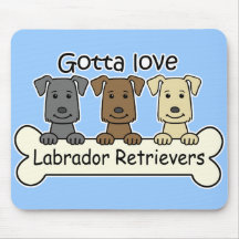 Three Labrador Retrievers Mousepads