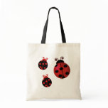Three Ladybugs Canvas Bag