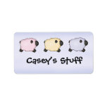 Three Lambs Sticker Customizable Address Label