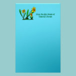Three Li'l Flowers Stationery Note Paper stationery