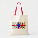 Three Lions football players Budget Tote Bag