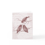 Three Little Birds Vintage Thank You Notes Card