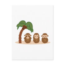 Three little monkeys - três macaquinhos cartões postais