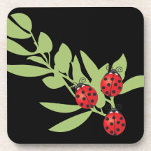 Three Lucky Ladybugs Coasters
