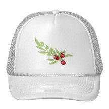 Three Lucky Ladybugs Mesh Hat