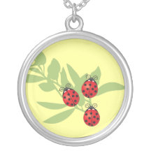 Three Lucky Ladybugs Pendants